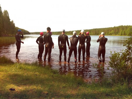 Triathlonläger i Stöten Sälen 2013 - Simning