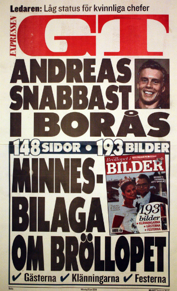 Andreas snabbast i Borås, löpsedeln Superklassikern